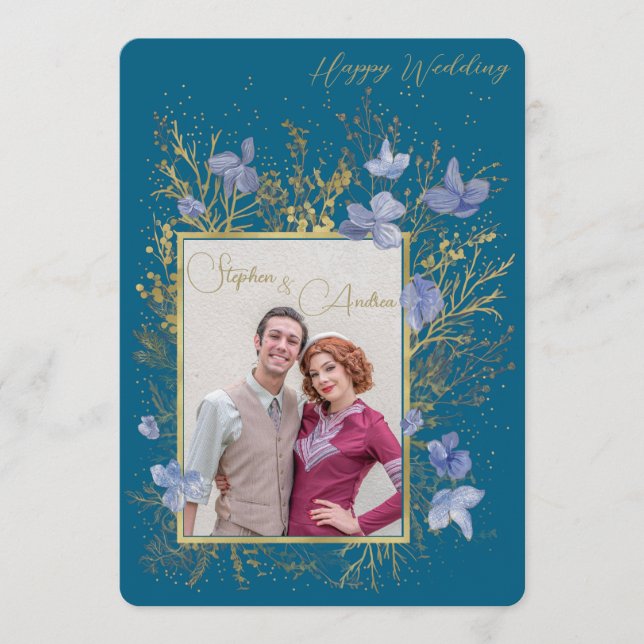 Elegant Wintry Foliage Winter Wedding Invitation (Front)