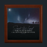 Elegant Wise Men Star Bible Verse Wooden Keepsake Gift Box<br><div class="desc">Though He has promised to never leave or forsake us, there are seasons when a believer may struggle to discern Christ's nearness—when His conscious and trusted Presence is unperceived by the eyes of our hearts. This is why we are exhorted in scripture to “seek His presence continually" (Psalm 105:4). At...</div>