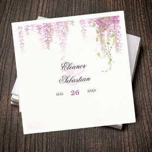 Elegant Wisteria Purple Wedding  Napkin