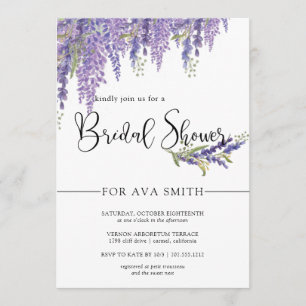 Elegant Wisteria tree Bridal Shower Invitation