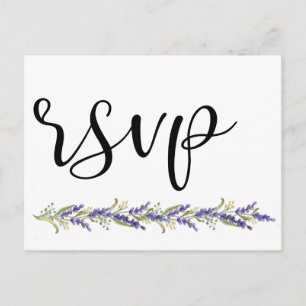 Elegant Wisteria tree minimal Wedding Rsvp Invitation Postcard