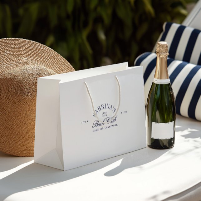 Elegant Wite & Navy Blue Bachelorette Gift Bag (Elegant Wite & Navy Blue Bachelorette Gift Bag)