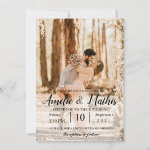 Elegant with photo Wedding Invitations