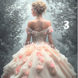 Elegant Woman in Opulent Ball Gown  Tissue Paper