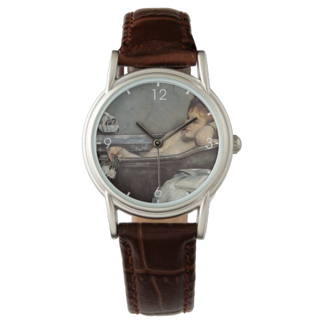 Elegant Woman in the Bath (by Alfred Stevens) Watc Watch (Front)