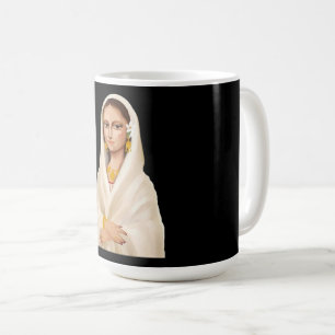 Elegant Woman Portrait Cultural Art Illustration Coffee Mug
