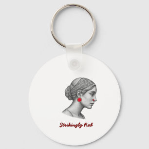 Elegant Woman Portrait Keychain
