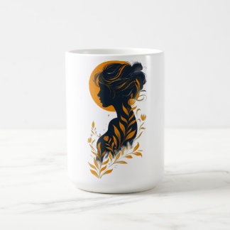 Elegant Woman Silhouette Art Mug