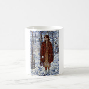 Elegant Woman (Snowy Winter of 1918 in New York) Coffee Mug