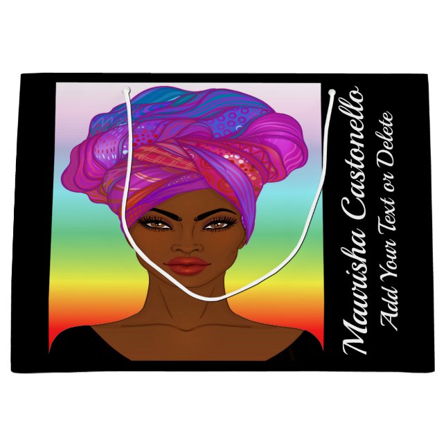 Elegant Woman Tote #2 - See Back Large Gift Bag (Front)