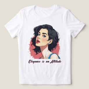 Elegant Woman with Blue Eyes Tri-Blend Shirt