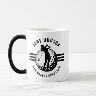 Elegant Women Golfer Design Magic Mug