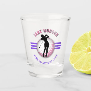 Elegant Women Golfer Design Shot Glass