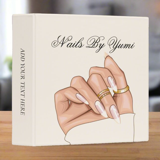 Elegant Women Hand Nail Artist Business Salon  Binder (Creator Uploaded)