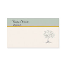 Elegant women's business card with tree of life