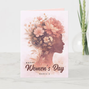 Elegant Women's Day Celebration Floral March 8 Card