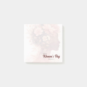 Elegant Women's Day Celebration Floral March 8 Post-it Notes