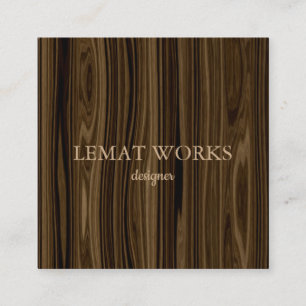 Elegant Wood 2 Square Business Card