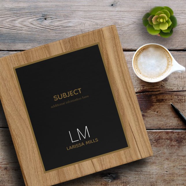 Elegant wood + black, rustic & personalized binder (Creator Uploaded)