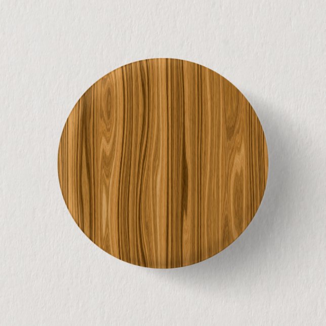 Elegant Wood grain style 1 Inch Round Button (Front)