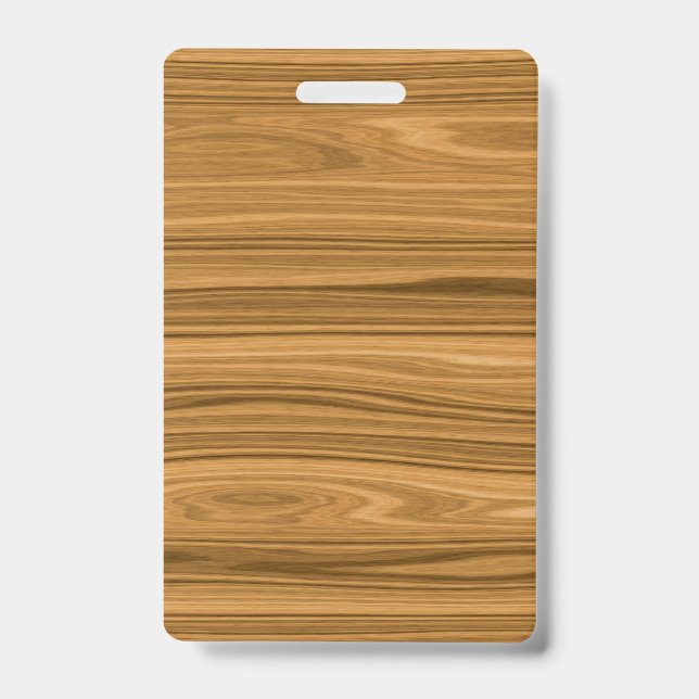 Elegant Wood grain style Badge (Front)