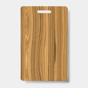 Elegant Wood grain style Badge