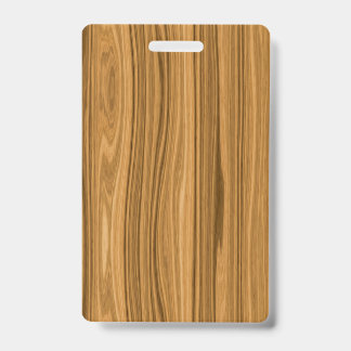 Elegant Wood grain style Badge
