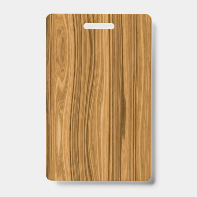 Elegant Wood grain style Badge (Front)