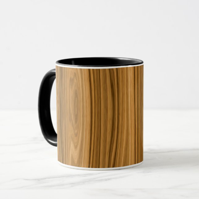 Elegant Wood grain style Mug (Front Left)