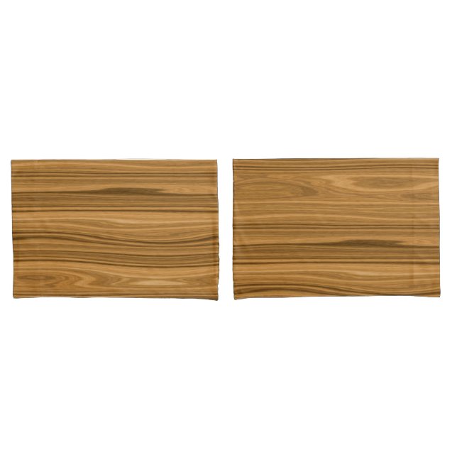 Elegant Wood grain style Pillowcase (Front-Set)