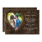 Elegant Wood Heart Photo Frame Rustic Wedding