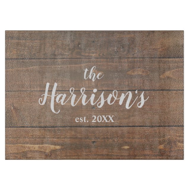 Elegant Wood Weddings Kitchen Custom Cutting Board (Front)