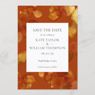 Elegant Woodland Eucalyptus Leaves Save the Date Invitation