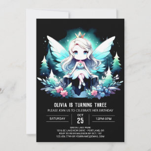 Elegant Woods Fairy Birthday Invitation