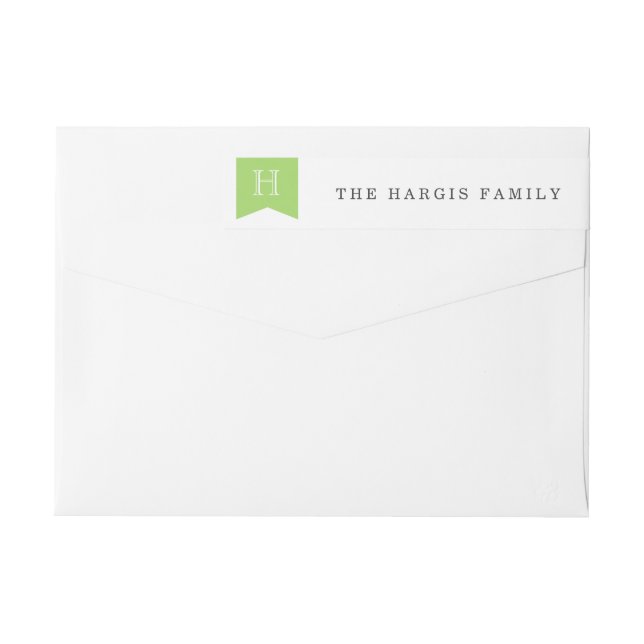 Elegant Wrap Around Return Address Label (Back)