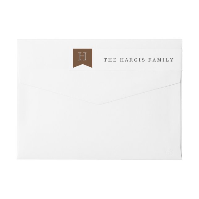 Elegant Wrap Around Return Address Wrap Around Label (Back)