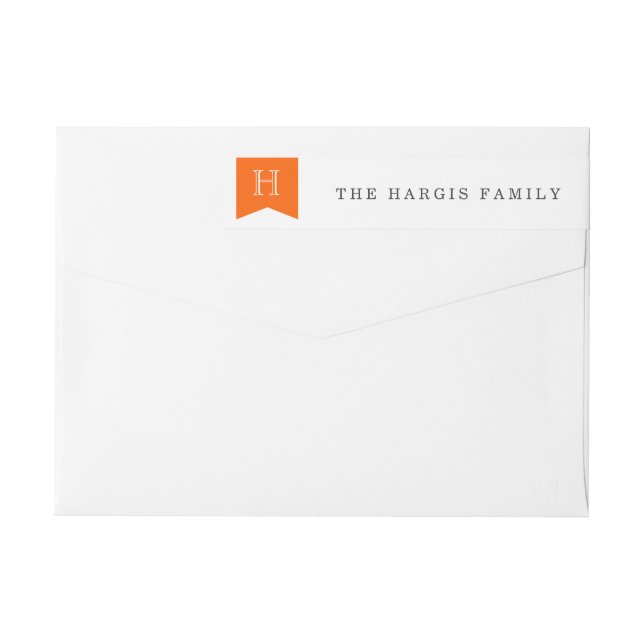 Elegant Wrap Around Return Address Wrap Around Label (Back)