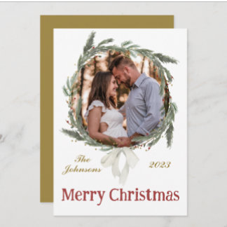 Elegant Wreath Christmas Card