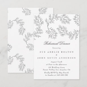 Elegant Wreath Floral Sketched Minimal Wedding Enc Enclosure Card