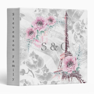 Elegant Wreath of pink flowers. Binder