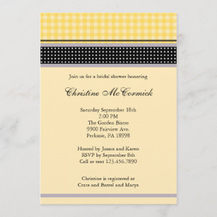 Elegant Yellow and Black Invitation