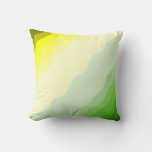 Elegant Yellow And Green Colour Theme Throw Pillow