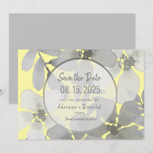 Elegant Yellow and Grey Wedding Save The Date