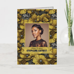 Elegant Yellow Anemones 70Th Birthday Contemporary Card