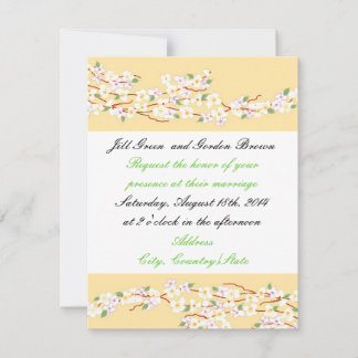 Elegant Yellow Blossom Wedding Invitation