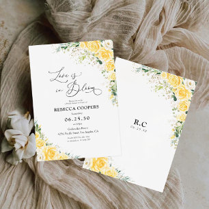 Elegant Yellow Bridal Shower Invitation