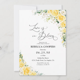 Elegant Yellow Bridal Shower Invitation