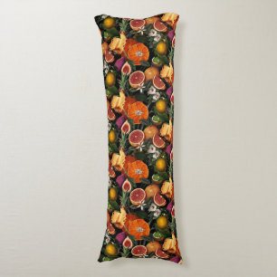 Elegant yellow citrus oranges fruits pattern body pillow