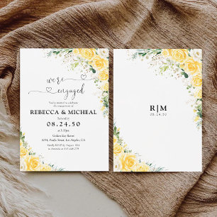 Elegant Yellow Engagement Party Invitation