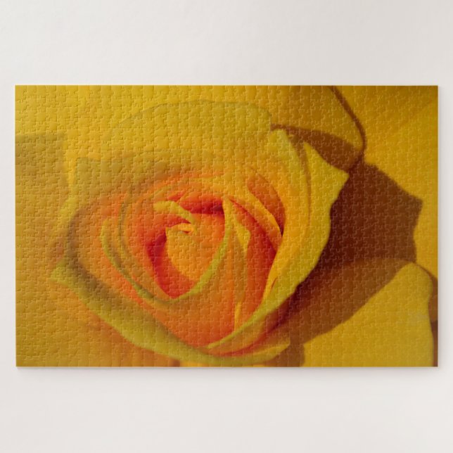 Elegant yellow floral flower rose jigsaw puzzle (Horizontal)